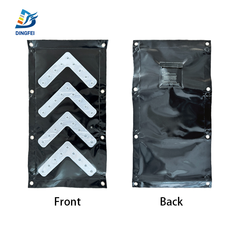 Black White Magnetic Vehicle LED Arrow Sign - 